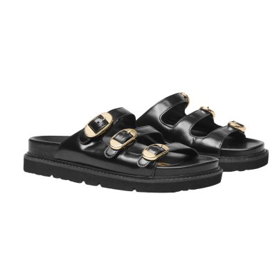THE LEATHER KIKI SLIDE